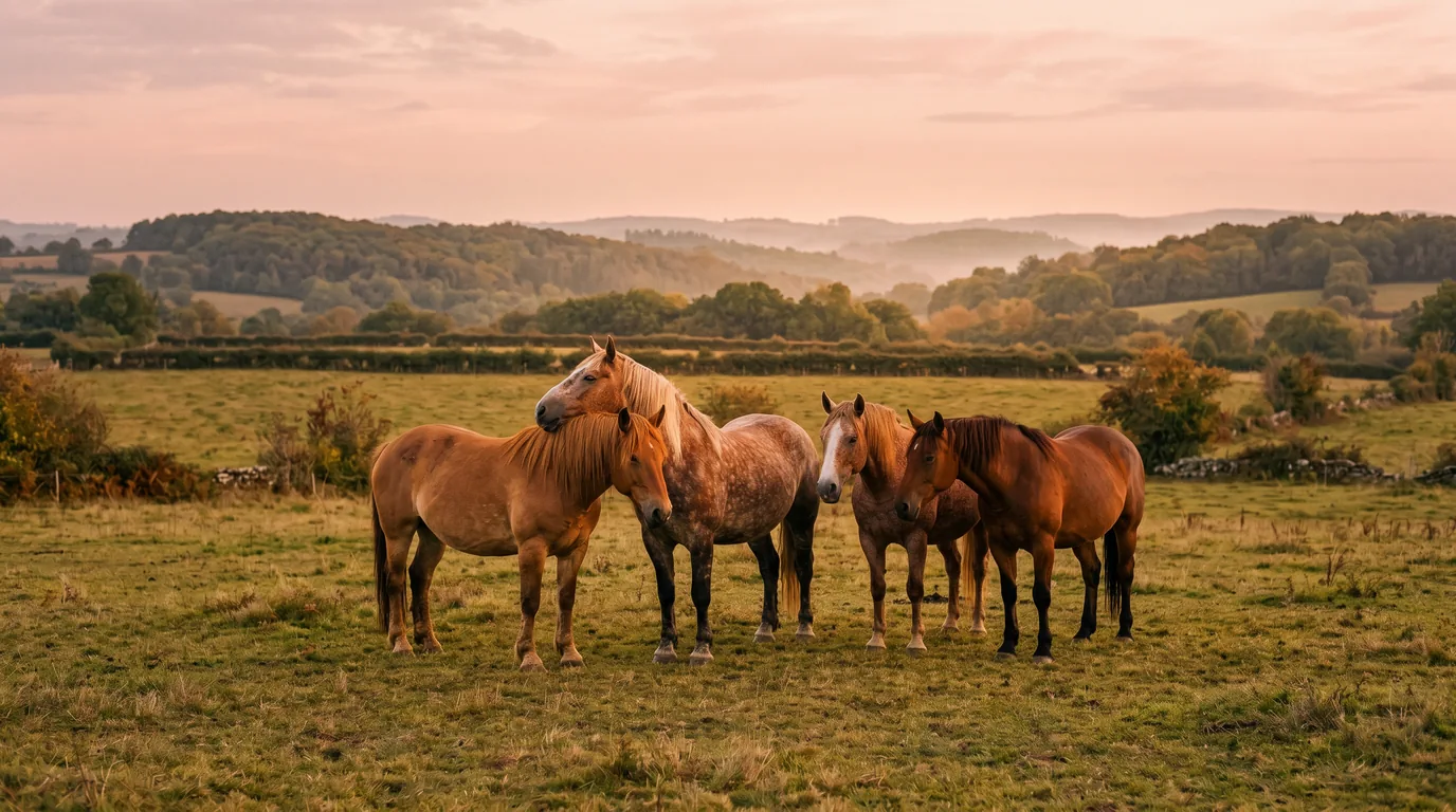 Les chevaux du M. & Mme Renaudie en liberté, Haute-Vienne